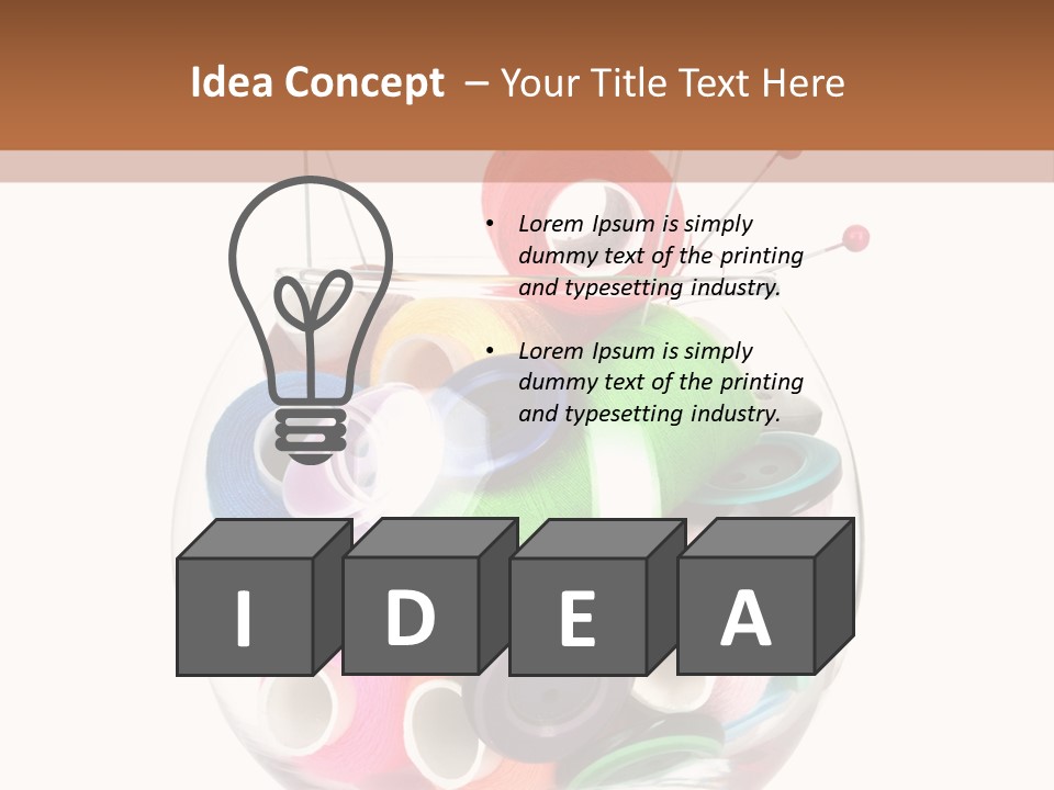 Blue Color Seamstress PowerPoint Template