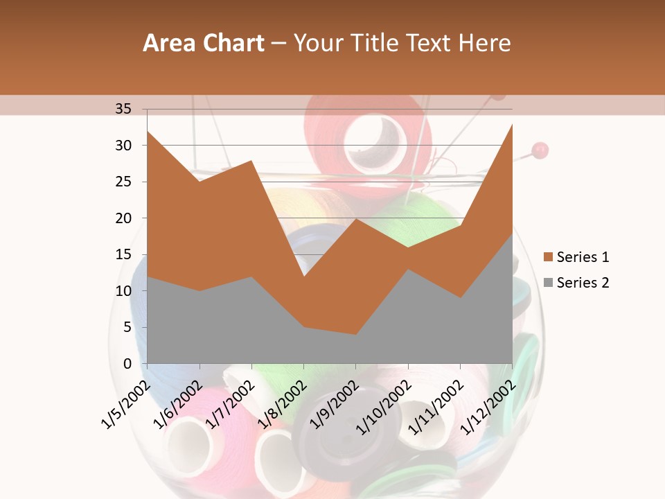 Blue Color Seamstress PowerPoint Template