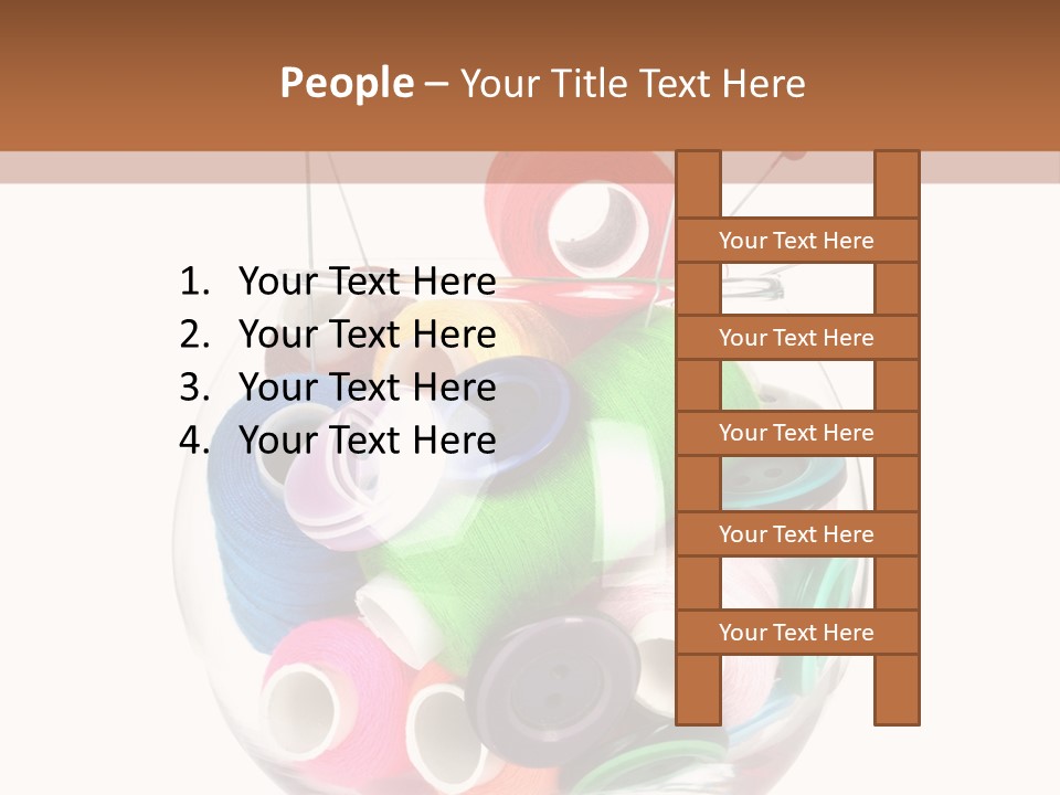 Blue Color Seamstress PowerPoint Template