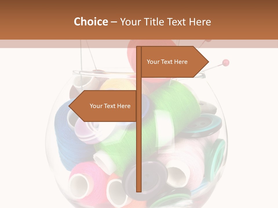 Blue Color Seamstress PowerPoint Template