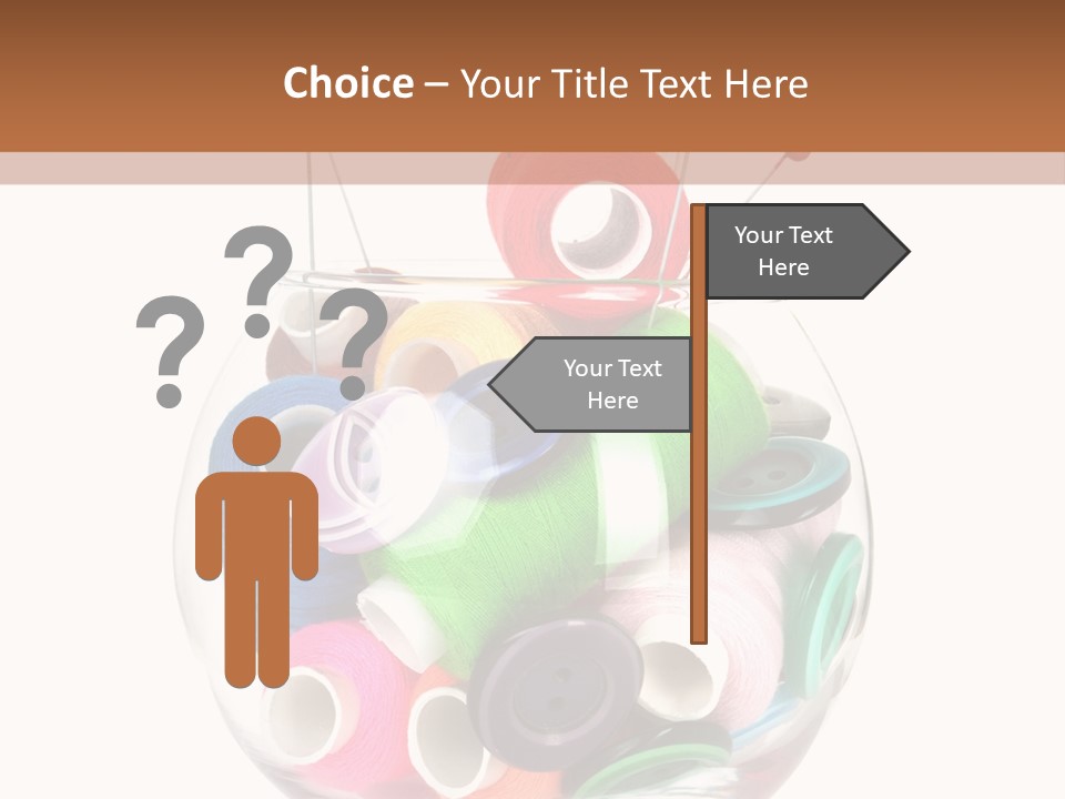 Blue Color Seamstress PowerPoint Template
