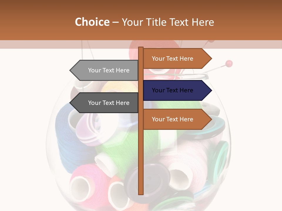 Blue Color Seamstress PowerPoint Template