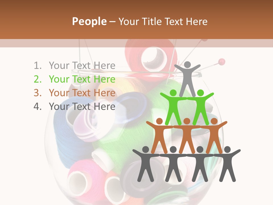 Blue Color Seamstress PowerPoint Template