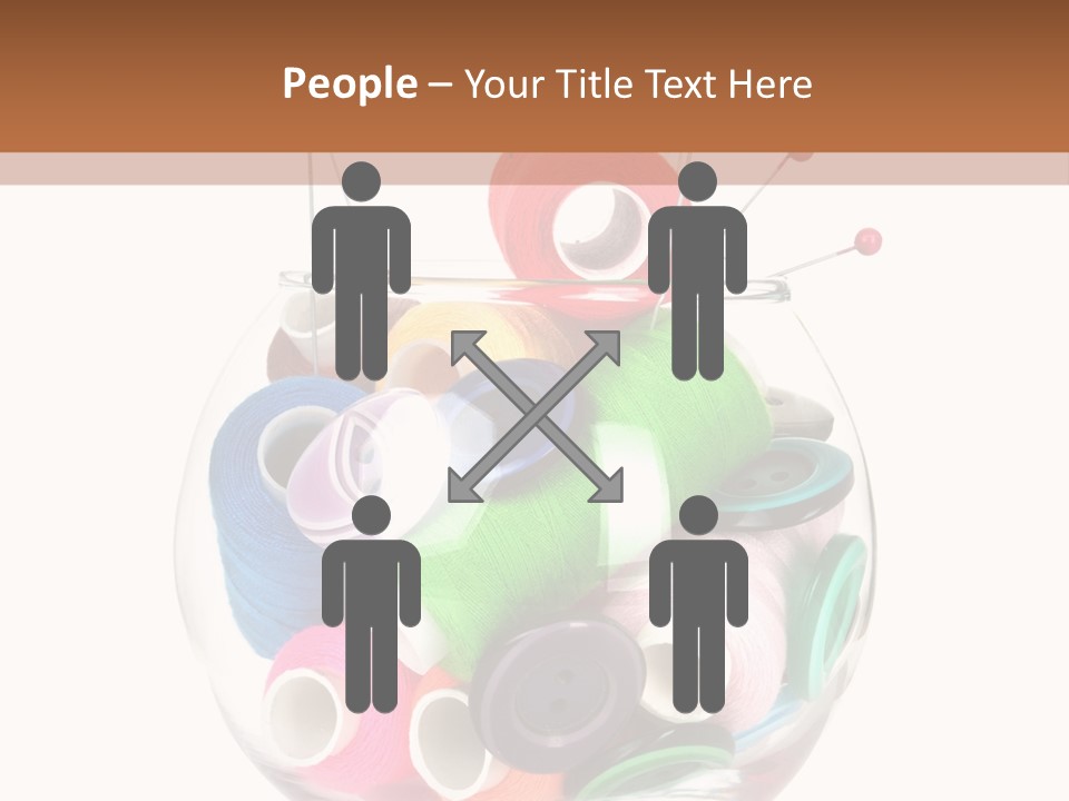 Blue Color Seamstress PowerPoint Template