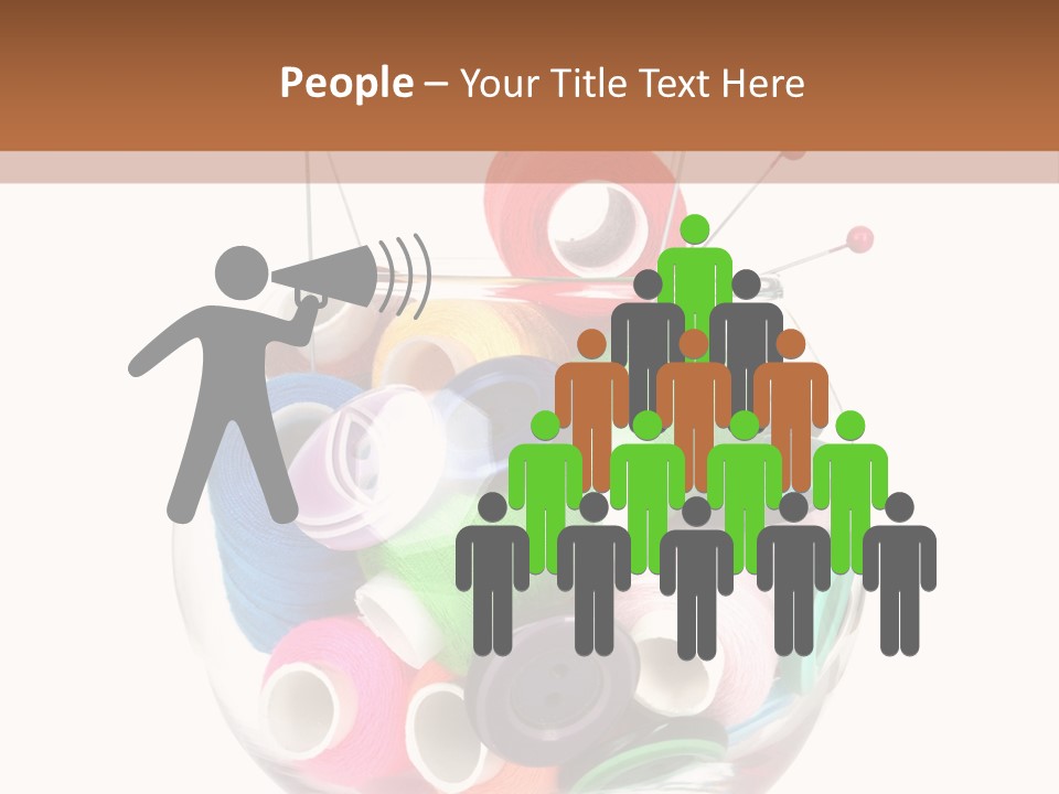 Blue Color Seamstress PowerPoint Template