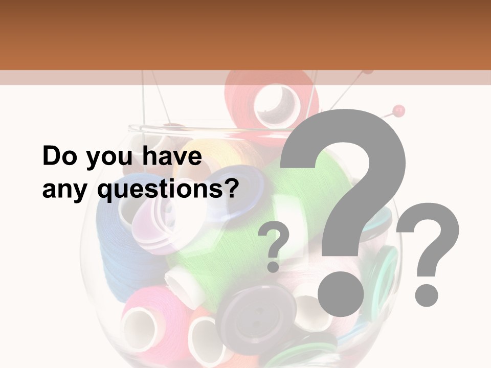 Blue Color Seamstress PowerPoint Template