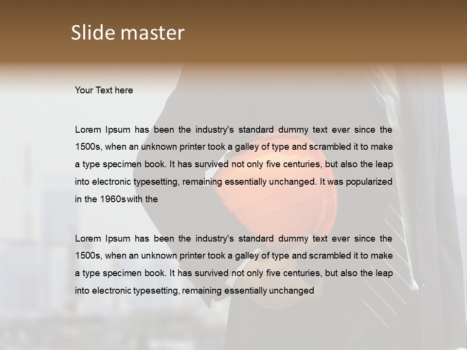 Oil White Development PowerPoint Template