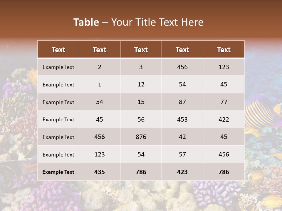 Polynesia Maldives Coral PowerPoint Template