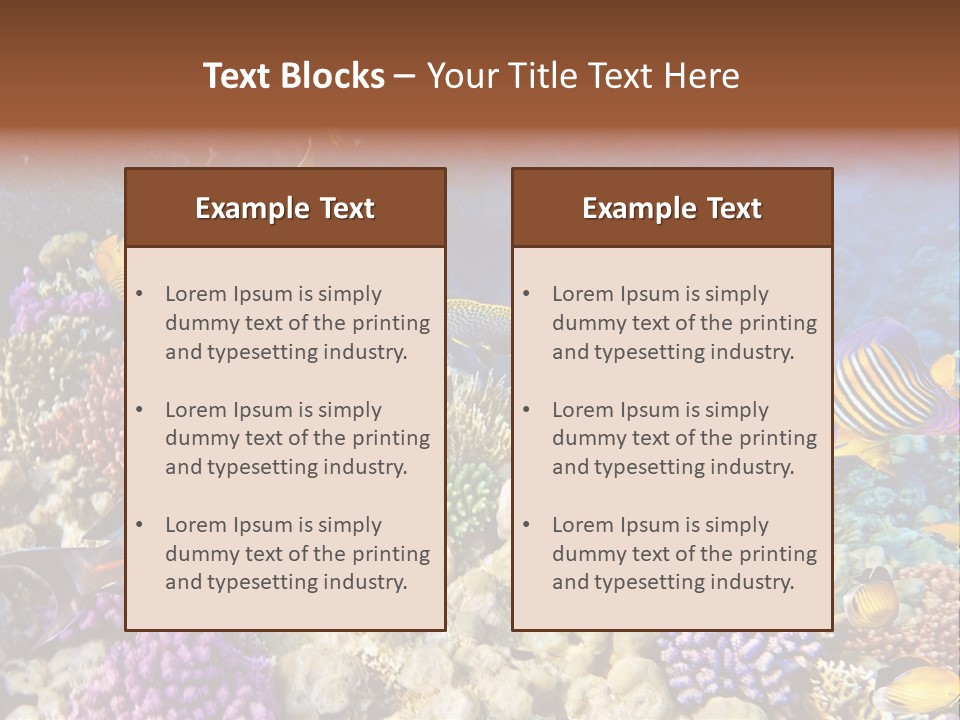 Polynesia Maldives Coral PowerPoint Template