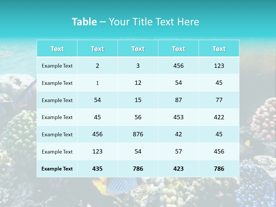 Aquarium Underwater Sea PowerPoint Template