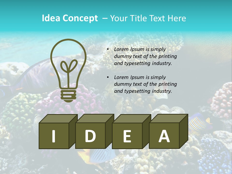 Aquarium Underwater Sea PowerPoint Template