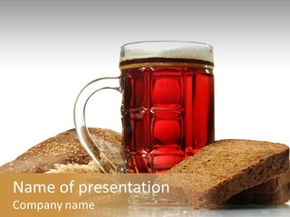 Bubble Brewery Glass PowerPoint Template