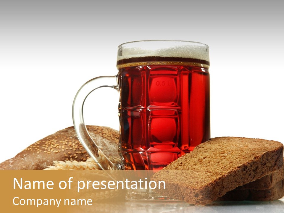Bubble Brewery Glass PowerPoint Template