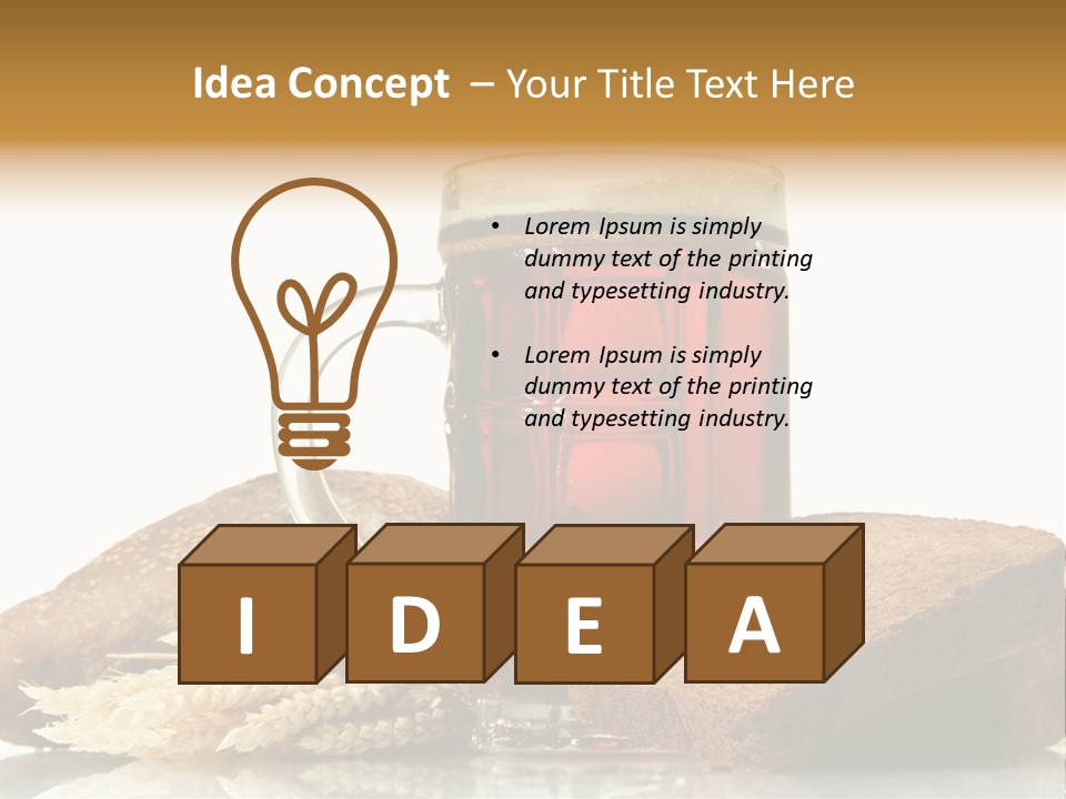 Bubble Brewery Glass PowerPoint Template