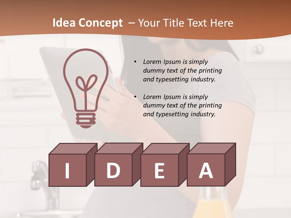 Brunette Lifestyle Third PowerPoint Template