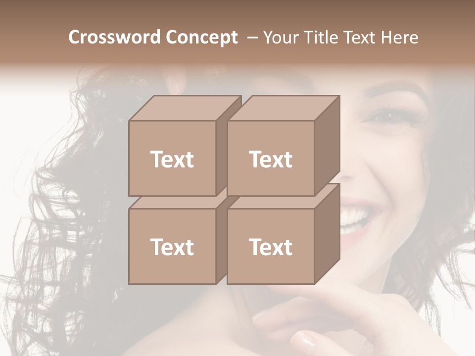 Beautiful Toothy Smile Face PowerPoint Template