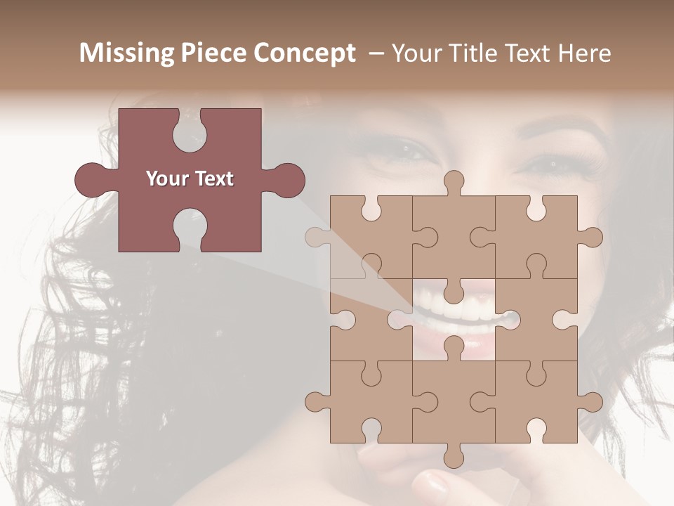 Beautiful Toothy Smile Face PowerPoint Template