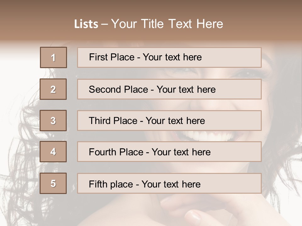 Beautiful Toothy Smile Face PowerPoint Template