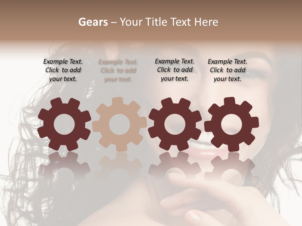 Beautiful Toothy Smile Face PowerPoint Template