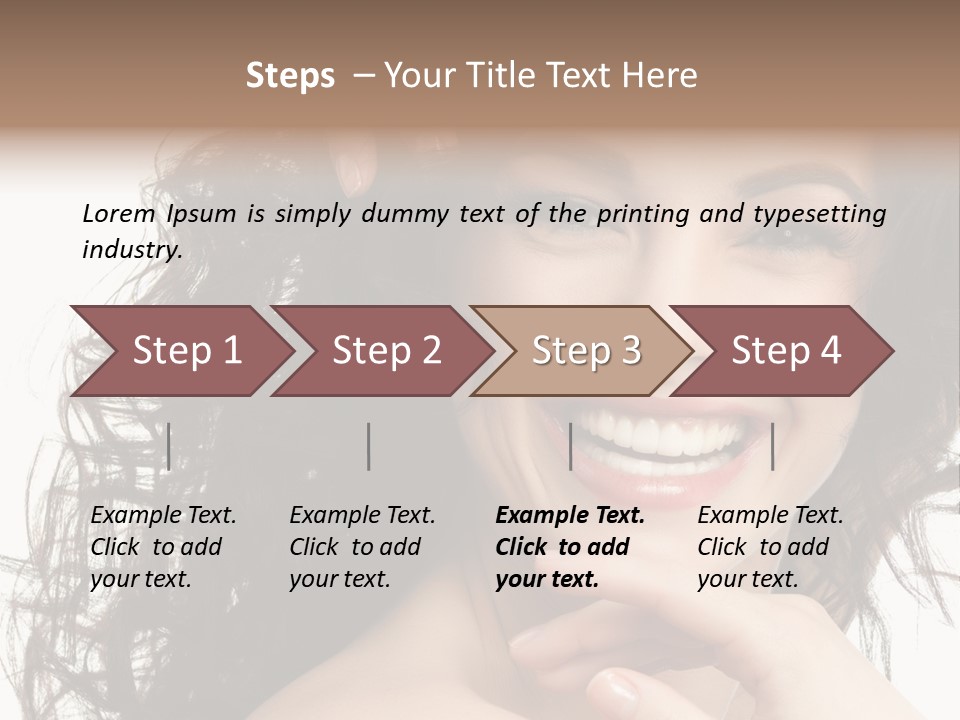 Beautiful Toothy Smile Face PowerPoint Template