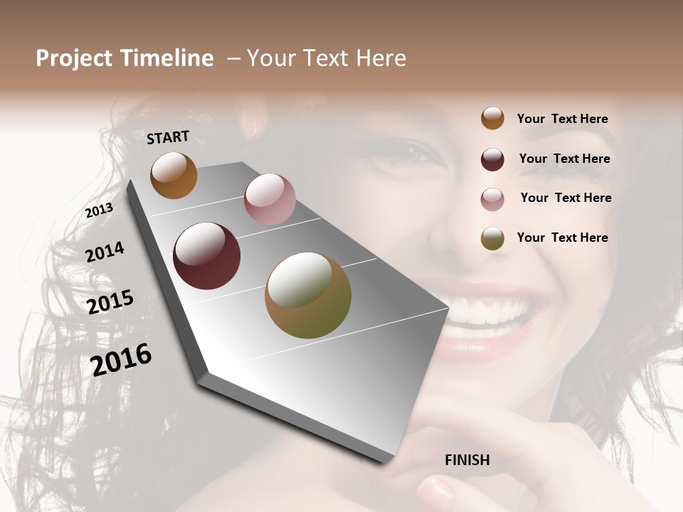 Beautiful Toothy Smile Face PowerPoint Template