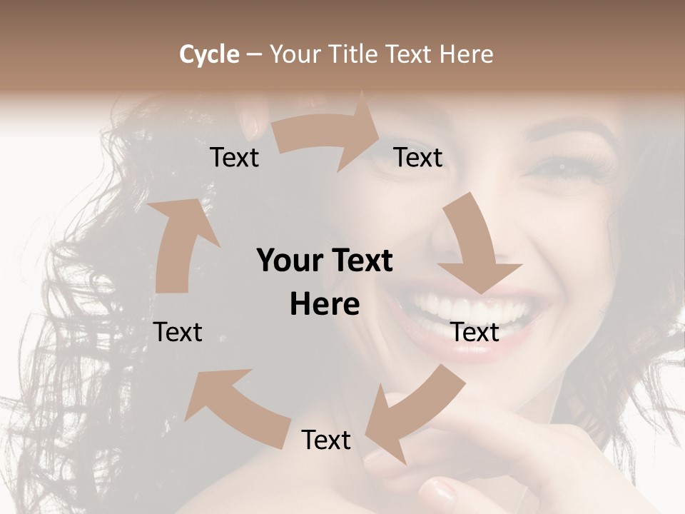 Beautiful Toothy Smile Face PowerPoint Template