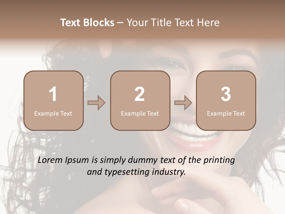 Beautiful Toothy Smile Face PowerPoint Template