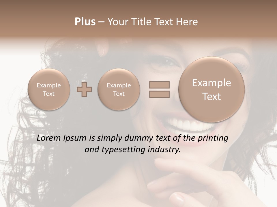 Beautiful Toothy Smile Face PowerPoint Template