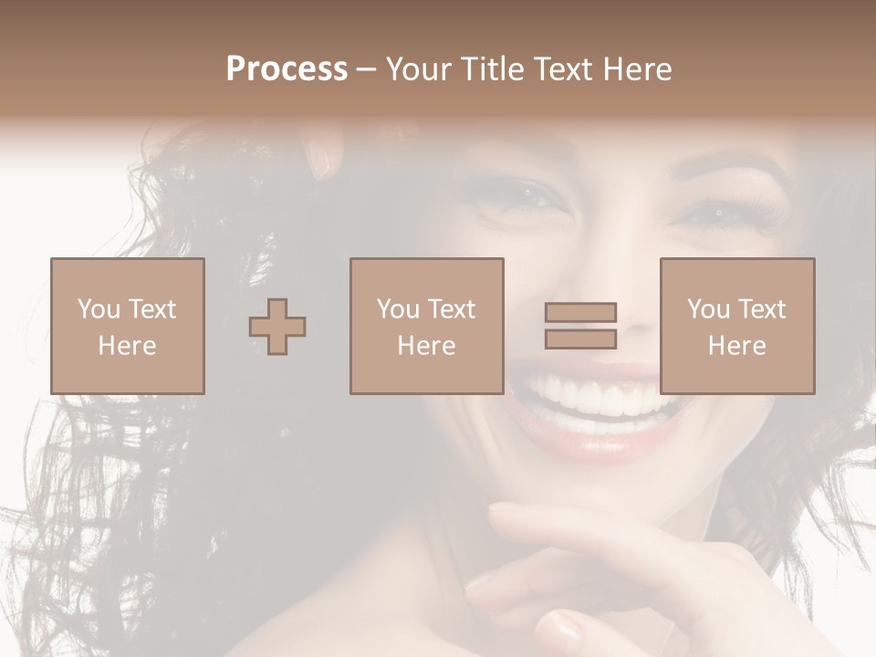 Beautiful Toothy Smile Face PowerPoint Template