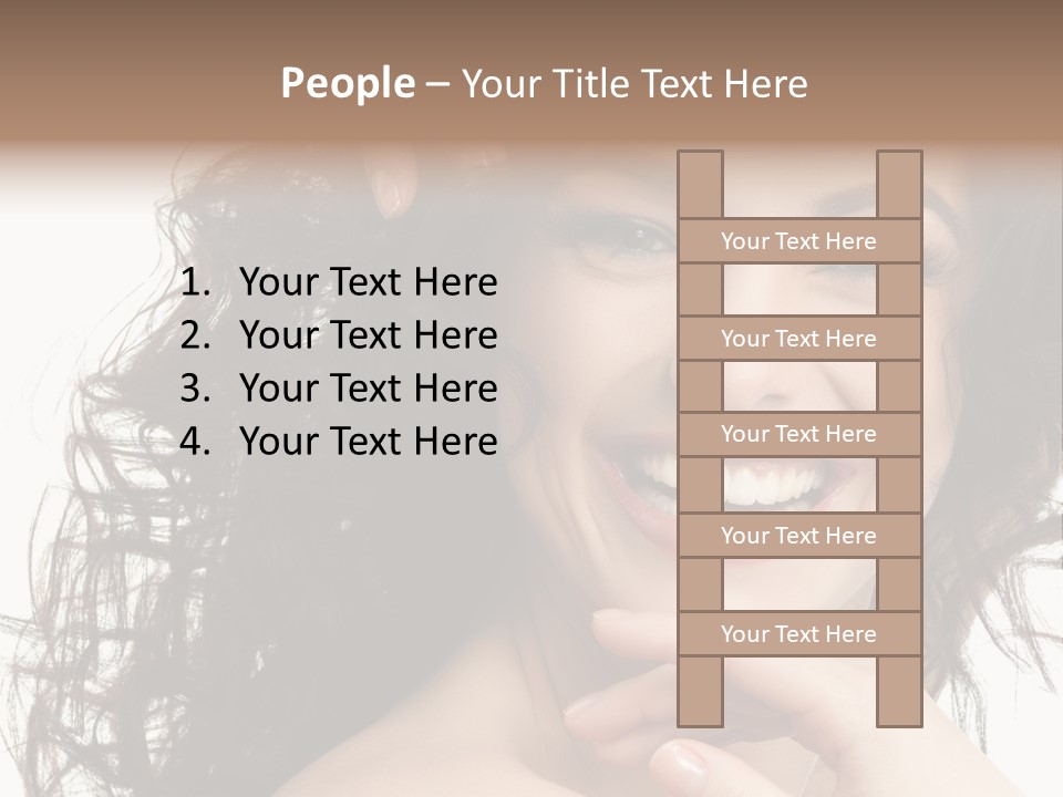 Beautiful Toothy Smile Face PowerPoint Template