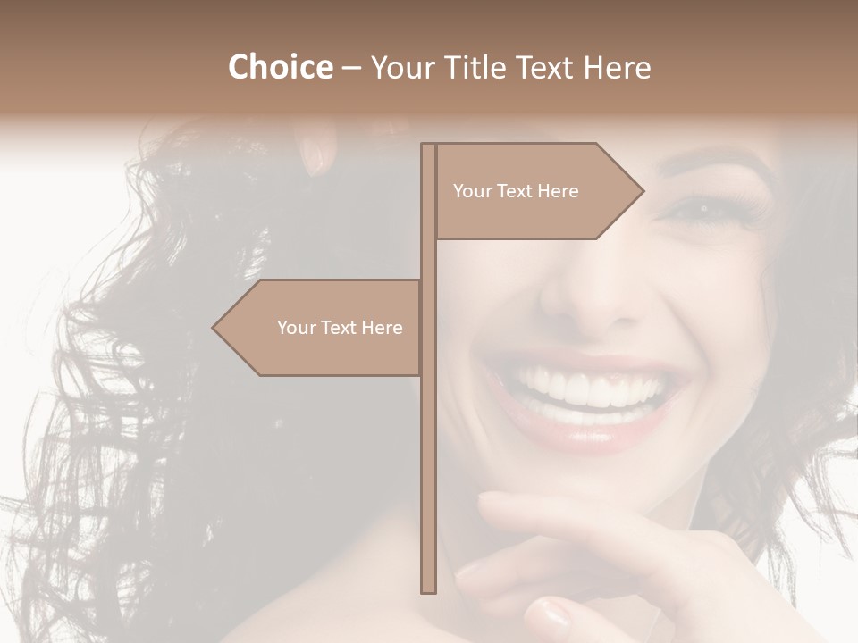 Beautiful Toothy Smile Face PowerPoint Template