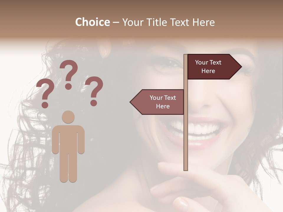 Beautiful Toothy Smile Face PowerPoint Template