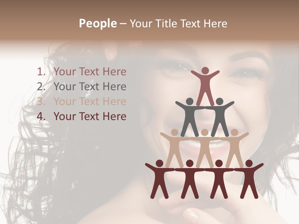 Beautiful Toothy Smile Face PowerPoint Template