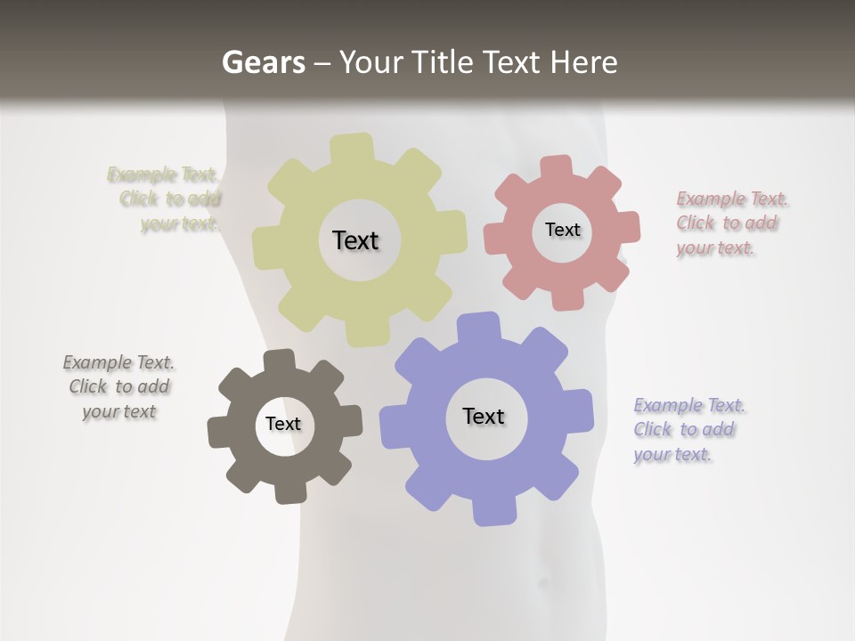 White Fit Masculine PowerPoint Template