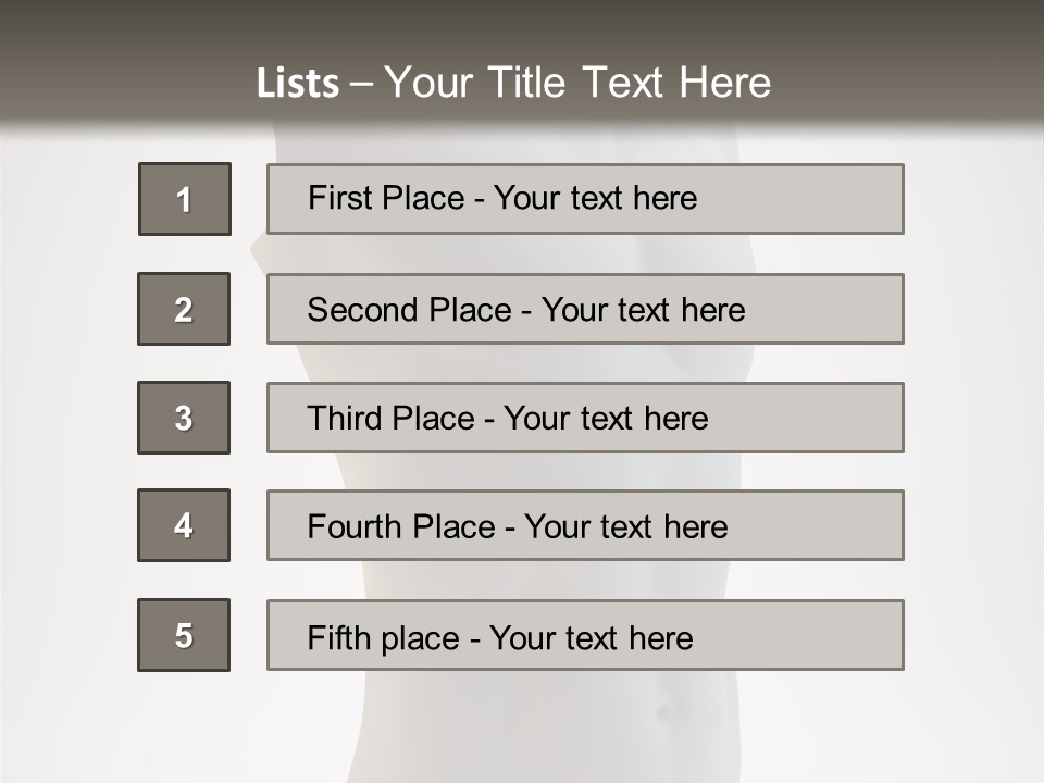 White Fit Masculine PowerPoint Template
