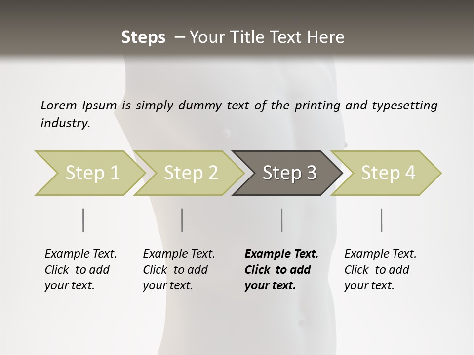 White Fit Masculine PowerPoint Template
