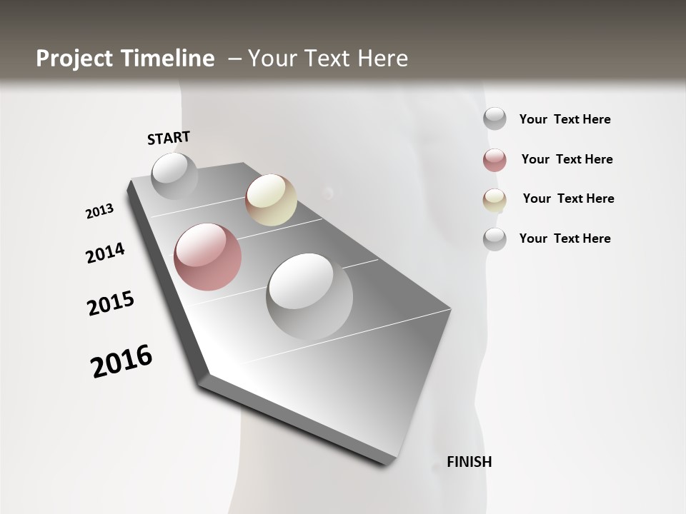 White Fit Masculine PowerPoint Template