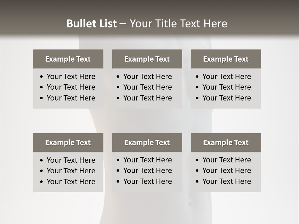 White Fit Masculine PowerPoint Template