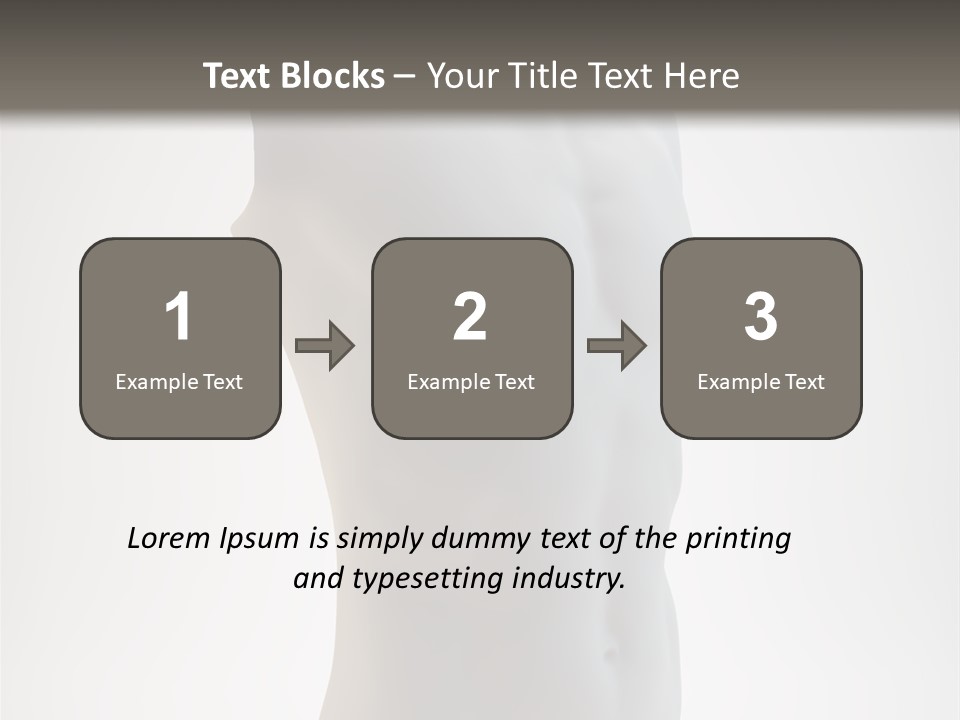White Fit Masculine PowerPoint Template