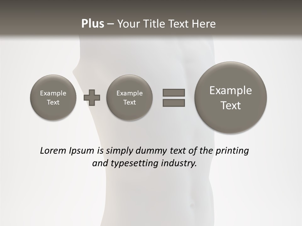 White Fit Masculine PowerPoint Template