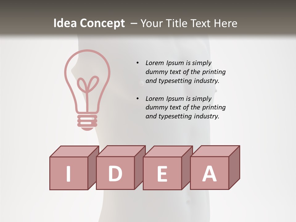 White Fit Masculine PowerPoint Template