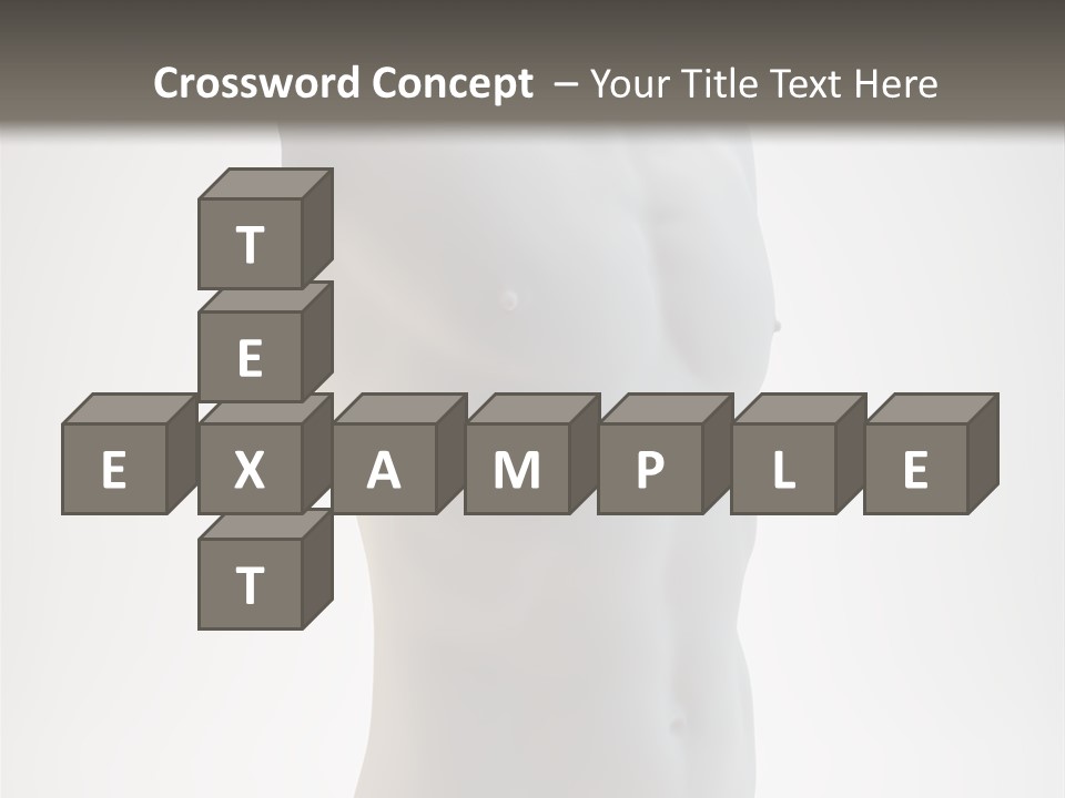 White Fit Masculine PowerPoint Template