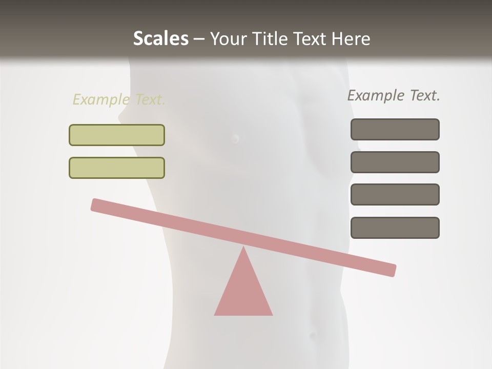 White Fit Masculine PowerPoint Template