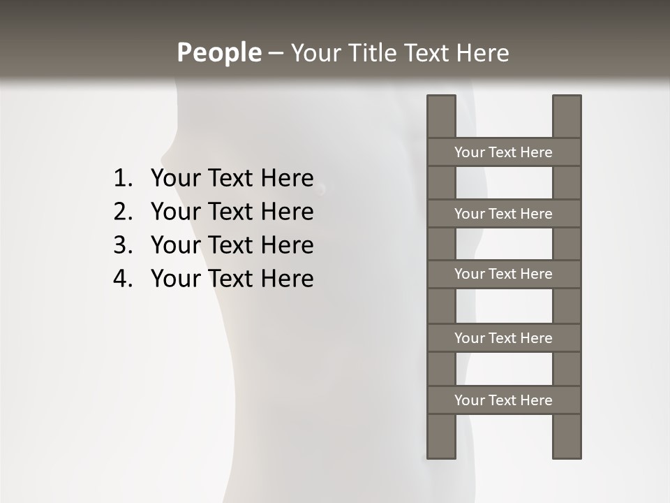 White Fit Masculine PowerPoint Template