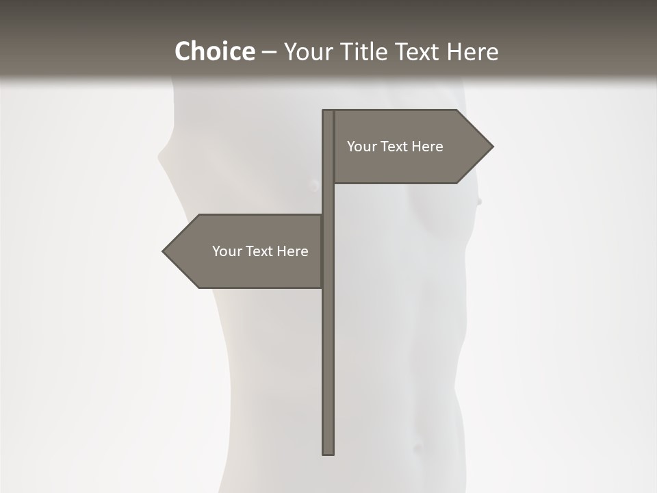 White Fit Masculine PowerPoint Template