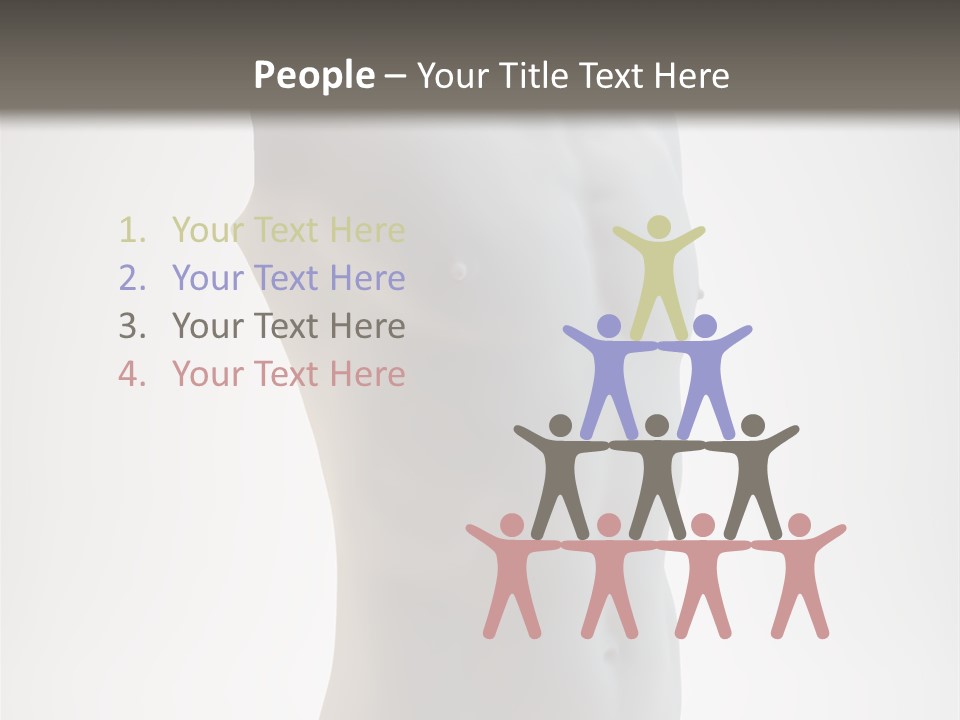 White Fit Masculine PowerPoint Template