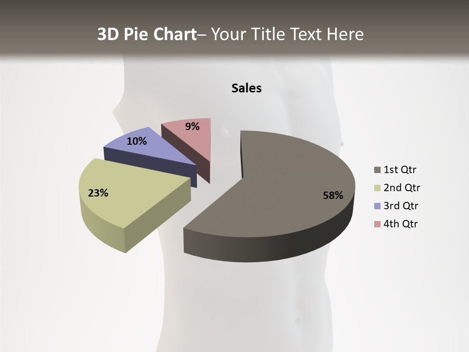 White Fit Masculine PowerPoint Template