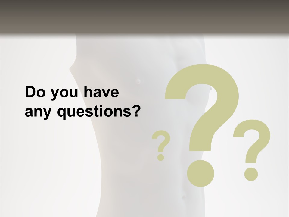 White Fit Masculine PowerPoint Template