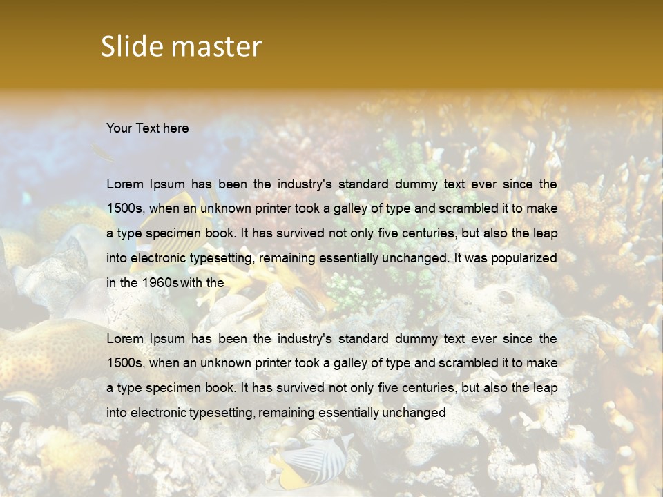 Under Scuba Brownish PowerPoint Template