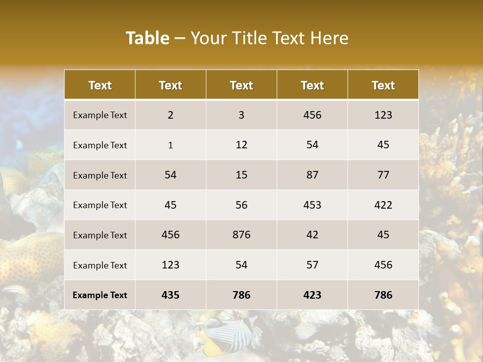 Under Scuba Brownish PowerPoint Template